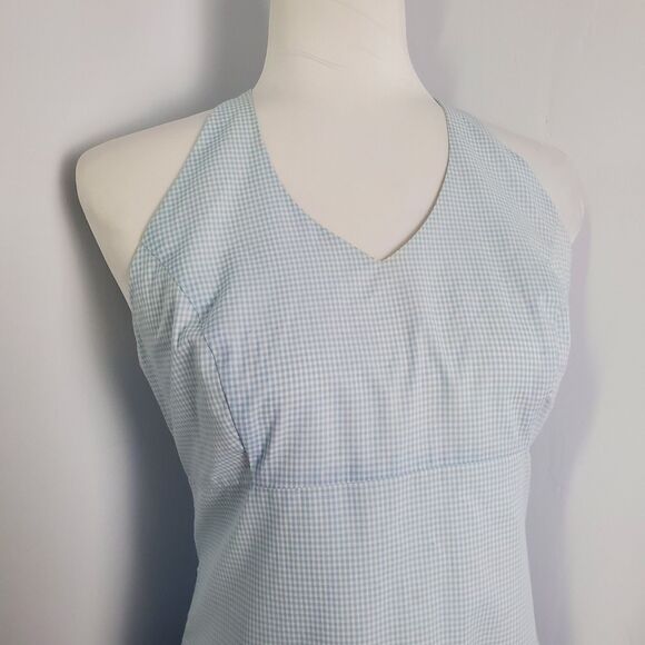 Vintage Gingham Halter Midi Dress Size 8 - Picture 4 of 9